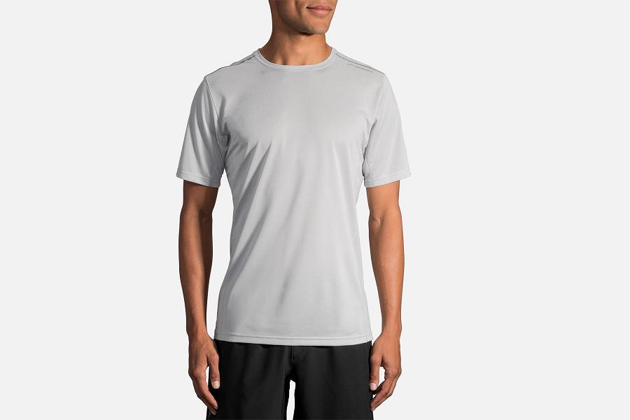 Brooks Ghost Men Athletic Wear & Running Shirt White UVR527194
